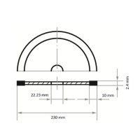 1 x Diamanttrennscheibe TURBO S10 für Beton/ Baumaterial Ø 230 mm für Winkelschleifer