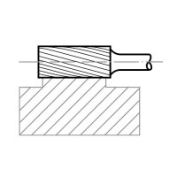 1 x Fräser HFA Zylinderform für Stahl 12x25 mm Schaft 6 mm | Verz. 7 | langer Schaft