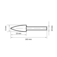 1 x Spezial-Bohrer HZB für Gitterziegelsteine 6x13 mm Schaft 10 mm | Verz. 7 | GSL 263 mm