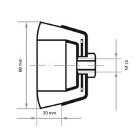 1 x Topfbürste BTSZ universal 80x20 mm für Winkelschleifer gezopft