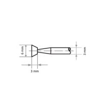 20 x Schleifstift D8 Konus für Stahl/Stahlguss 2,5/6 mm x 3 mm Schaft 3 mm | Edelkorund Korn 100