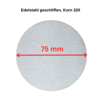 Hinweisschild Piktogramm rund 7,5 cm Edelstahl selbstklebend 3M Klebefläche graviert Edeloptik elegante Beschilderung langlebig KAFFEE